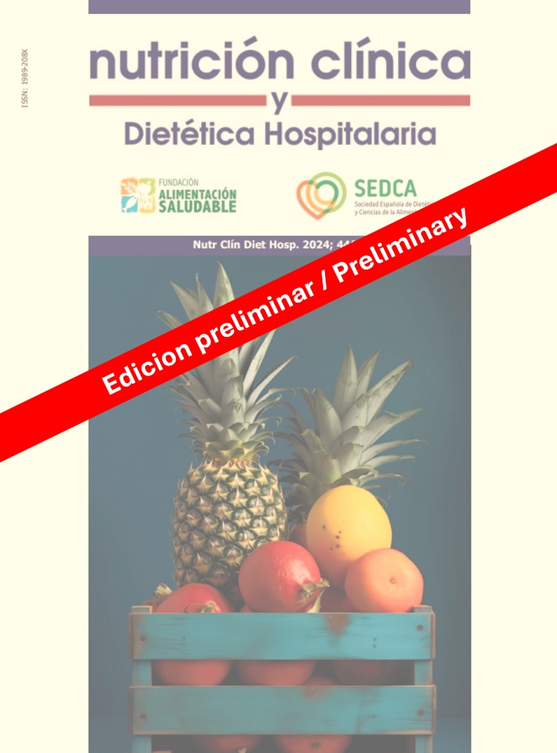 					Ver Vol. 46 Núm. 1 (2026): Nutr Clín Diet Hosp. preliminar/preliminary
				